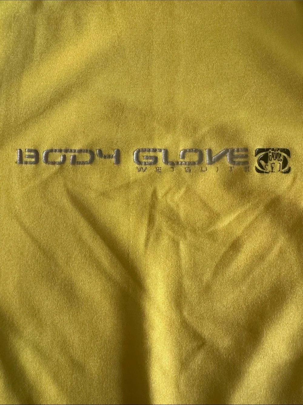 Body Glove Yellow Short-Sleeve Rash Guard with Black Trim